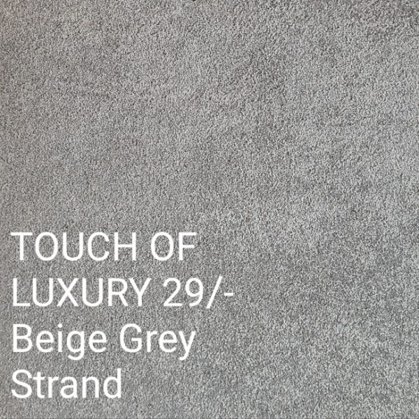 TOUCH OF LUXURY 29/-Beige Grey Strand Carpet