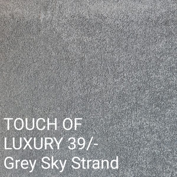 TOUCH OF LUXURY 39/-Grey Sky Strand Carpet