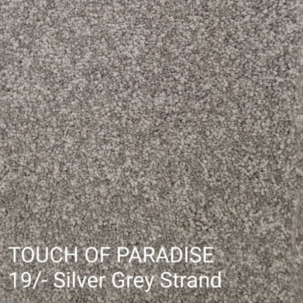 TOUCH OF PARADISE 19/-Silver Grey Strand Carpet