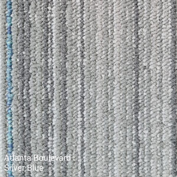 Atlanta Boulevard Pvc Silver Blue Carpet