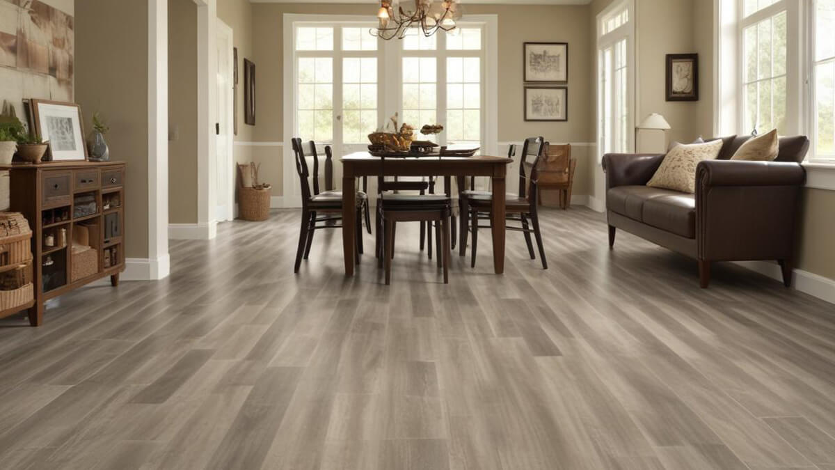 Vinyl flooring in a home