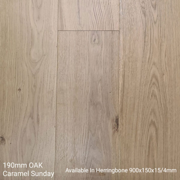 Engineered Timber 190mm Oak Caramel Sunday