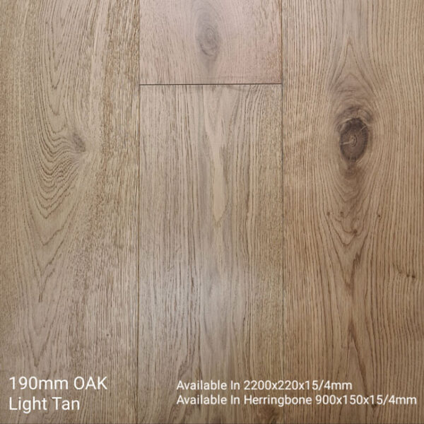 Engineered Timber 190mm Oak Light Tan