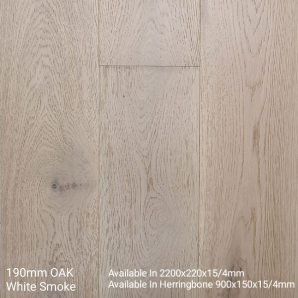 Engineered Timber 190mm Oak White Smoke