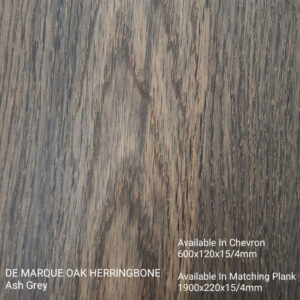 De Marque Oak Herringbone Ash Grey